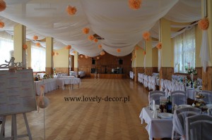 dekoracja sali weselnej w Jasienicy Rosielnej